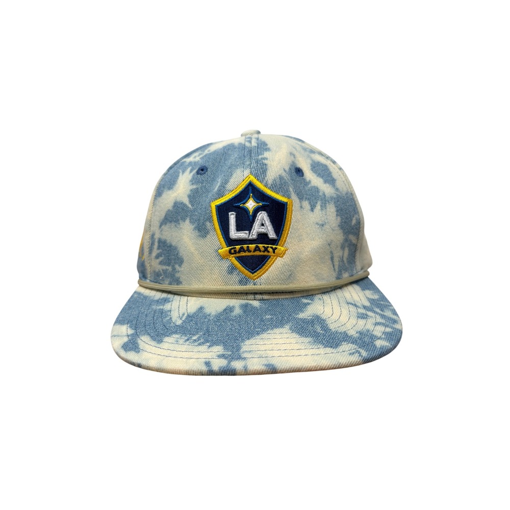 Mitchell & Ness LA Galaxy Snapback Hat Blue White Tie Dye MLS Soccer Cap Mens - Picture 8 of 8
